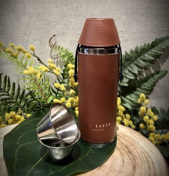ted baker hip flask with shot cups